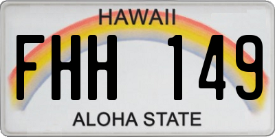 HI license plate FHH149