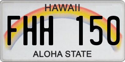 HI license plate FHH150