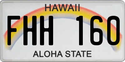 HI license plate FHH160