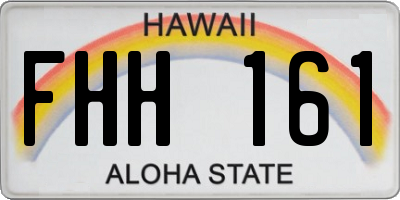 HI license plate FHH161