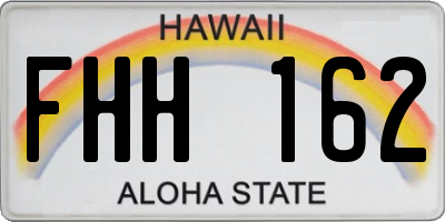 HI license plate FHH162