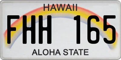HI license plate FHH165
