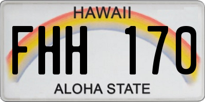 HI license plate FHH170