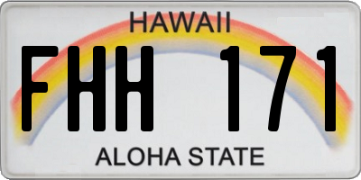 HI license plate FHH171