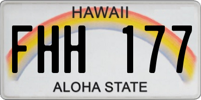 HI license plate FHH177