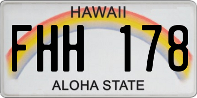 HI license plate FHH178