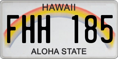 HI license plate FHH185