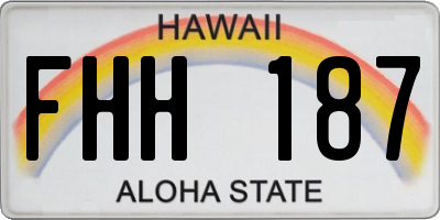 HI license plate FHH187