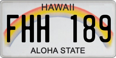 HI license plate FHH189