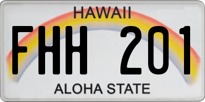 HI license plate FHH201
