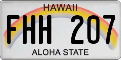 HI license plate FHH207