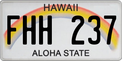 HI license plate FHH237