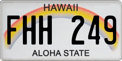 HI license plate FHH249