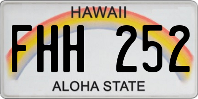 HI license plate FHH252