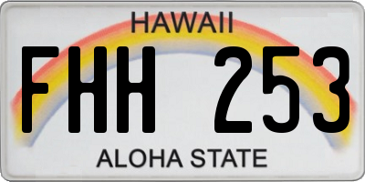 HI license plate FHH253