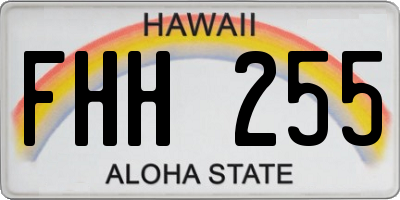 HI license plate FHH255