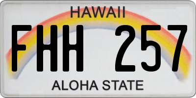 HI license plate FHH257