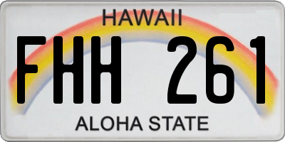HI license plate FHH261