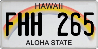 HI license plate FHH265