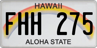 HI license plate FHH275