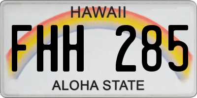 HI license plate FHH285