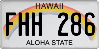 HI license plate FHH286