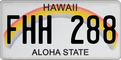 HI license plate FHH288