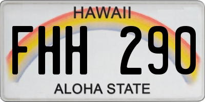 HI license plate FHH290