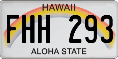 HI license plate FHH293