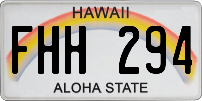 HI license plate FHH294