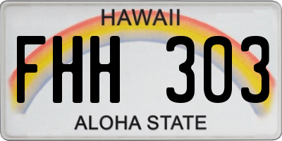 HI license plate FHH303