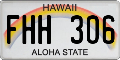 HI license plate FHH306