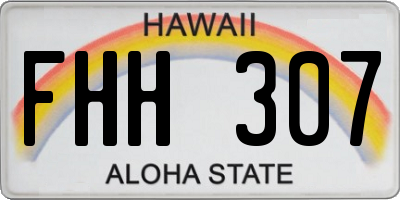 HI license plate FHH307