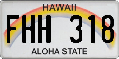 HI license plate FHH318