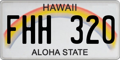HI license plate FHH320