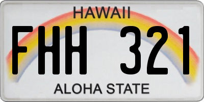 HI license plate FHH321