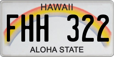 HI license plate FHH322
