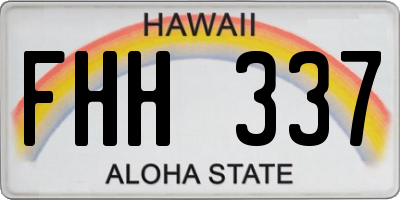 HI license plate FHH337