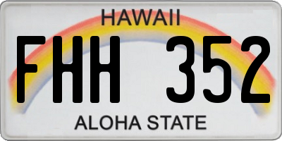 HI license plate FHH352
