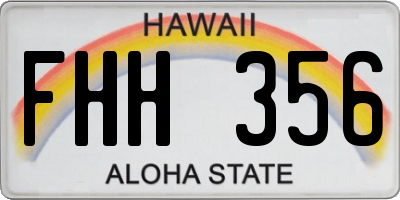 HI license plate FHH356