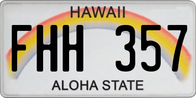 HI license plate FHH357