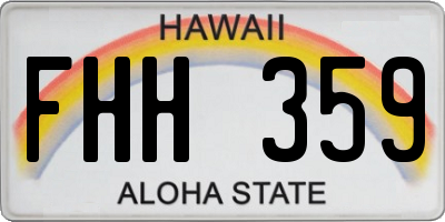 HI license plate FHH359