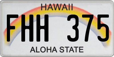 HI license plate FHH375