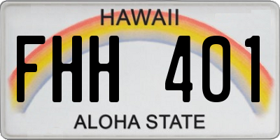 HI license plate FHH401