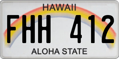 HI license plate FHH412