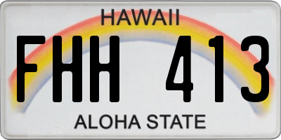 HI license plate FHH413