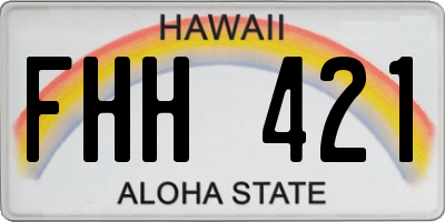 HI license plate FHH421