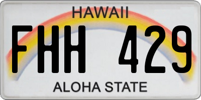 HI license plate FHH429