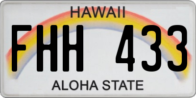 HI license plate FHH433