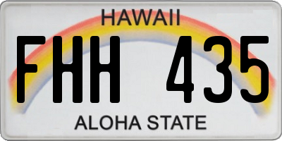 HI license plate FHH435